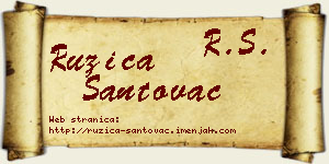 Ružica Santovac vizit kartica